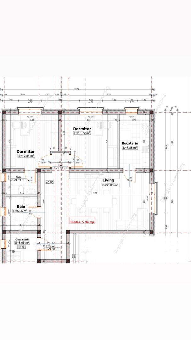 Apartament 3 Camere+Curte 15mp | 2 Bai | Giroc - Schiță 12