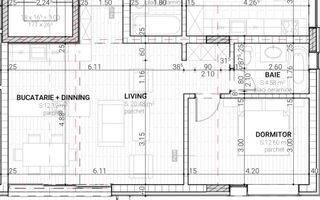 Apartament 2 camere, Marăști – Semifinisat - Poză 2