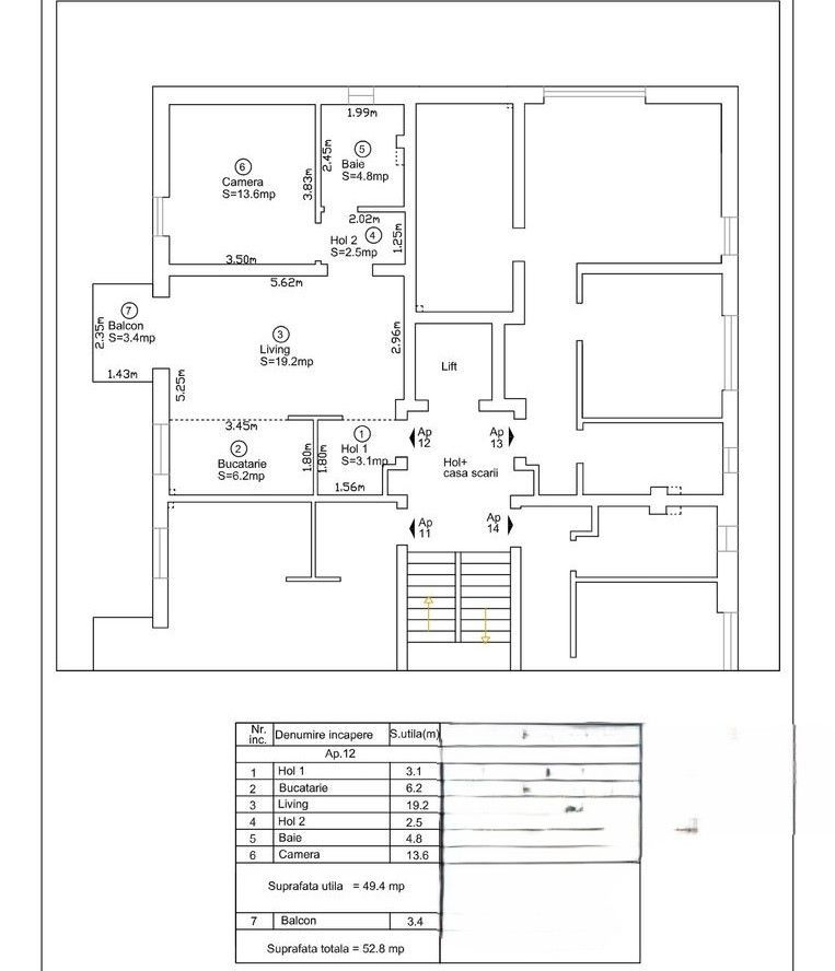 COMISION 0% | Apartament 2 camere | Etaj 3 cu lift | Loc parcare | - Poză 6