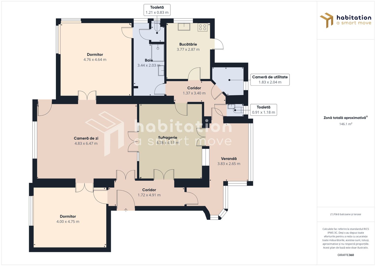 Apartament 4 camere, boem si spațios, chiar in centrul Timișoarei - Poză 20