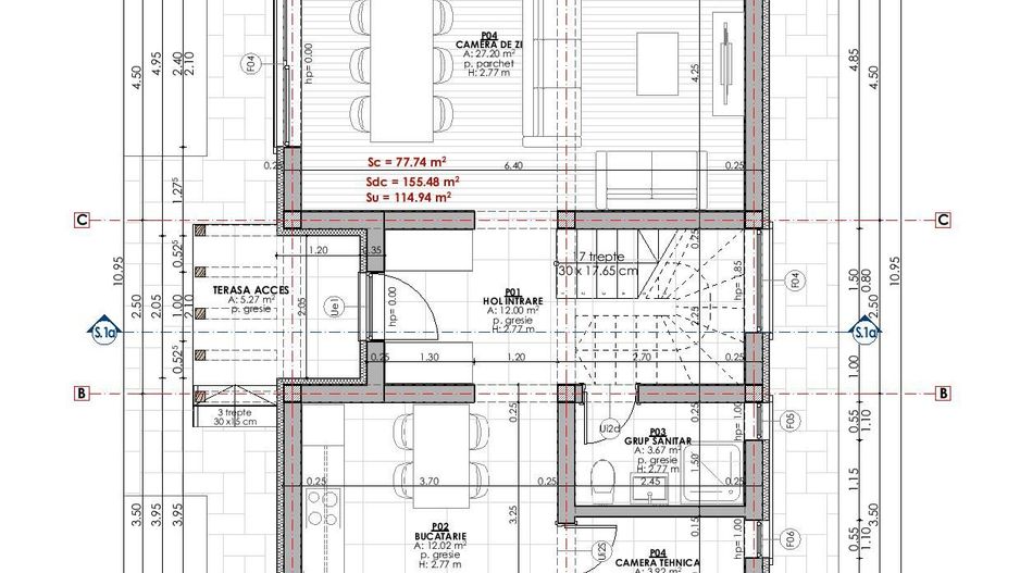 Case individuale în Sânpetru, cu teren 400 mp și toate utilitățile - Schiță 13