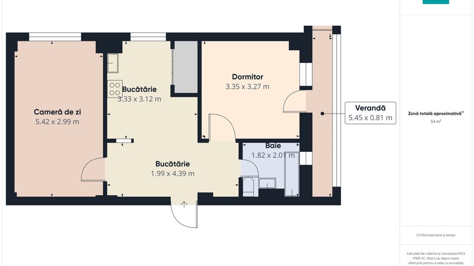 Apartament 2 camere Orizont – vedere spre parc - Poză 13