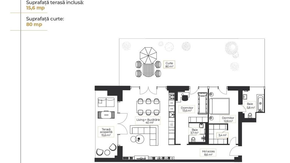 Apartament 3 camere premium cu grădină privată de 80 mp | Floreasca - Poză 10