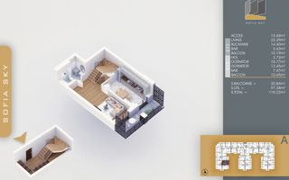 3 camere  duplex -  Titan Pallady  7 min Metrou N Teclu - Schiță 12