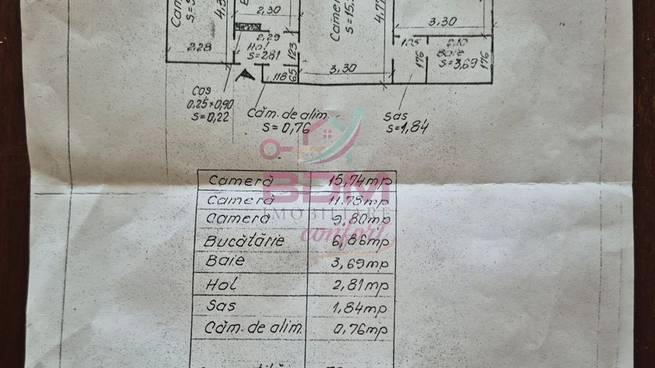 COMISION 0 | Apartament 3 camere | 53 mp | zona Micro 1 - Poză 9