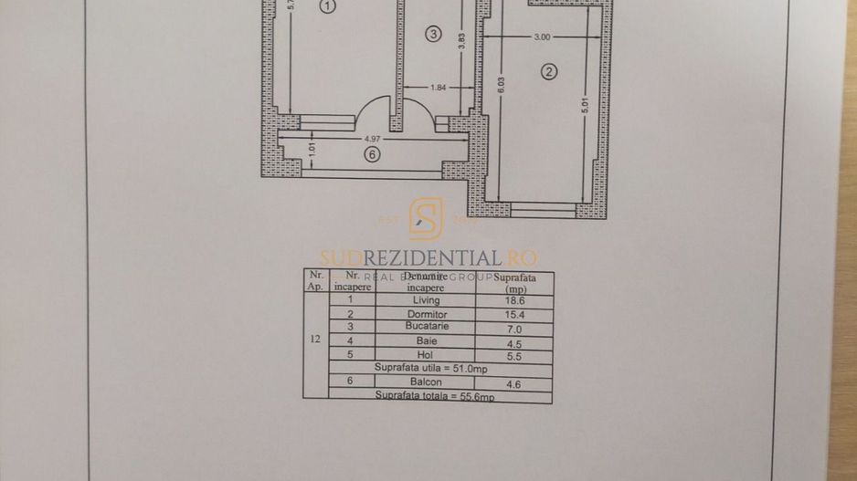 Apartament 2 camere de inchiriat, acces metrou Berceni - Schiță 9