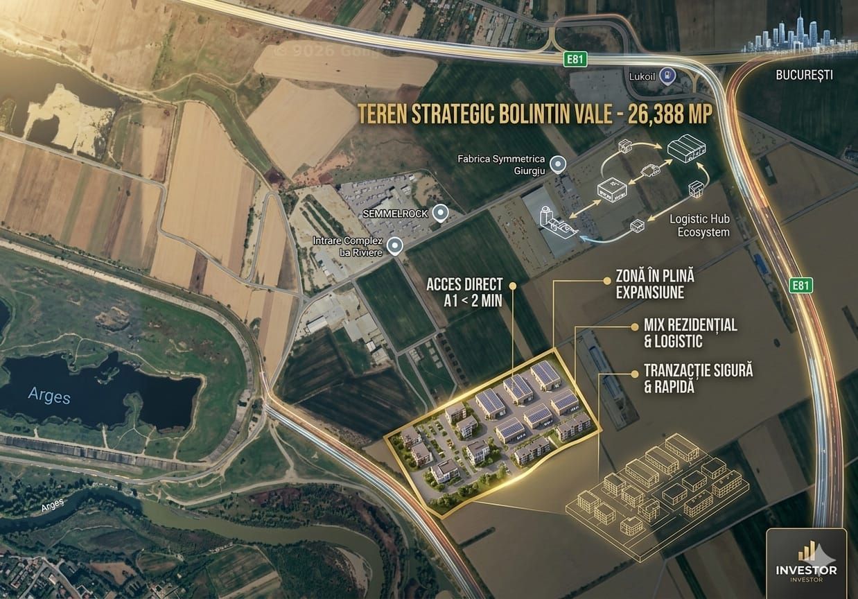 Oportunitate Logistică & Rezidențială: 2.6 Ha lângă Autostrada A1 - Poză 1