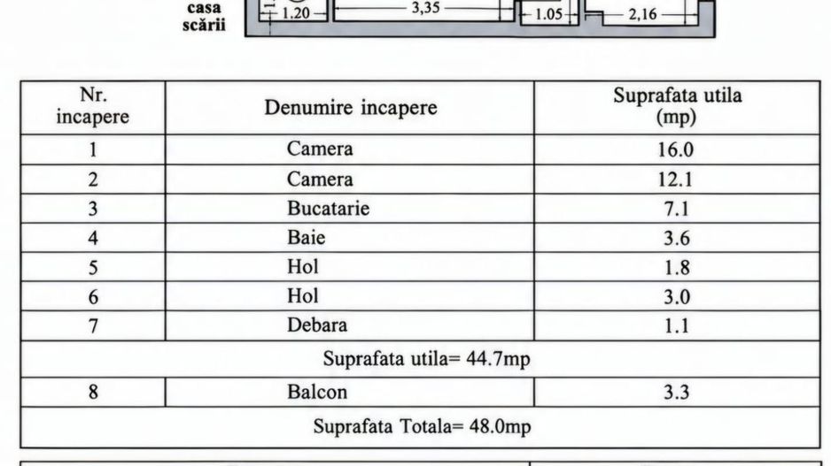 2 camere | Tomis Nord – Parcul Tăbăcăriei | Etaj 2 | Centrală proprie - Poză 14