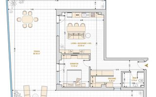 13 Septembrie-Marriott | 2 camere | 55mp + 81mp terasa | et 2 | 245.000 euro - Poză 12