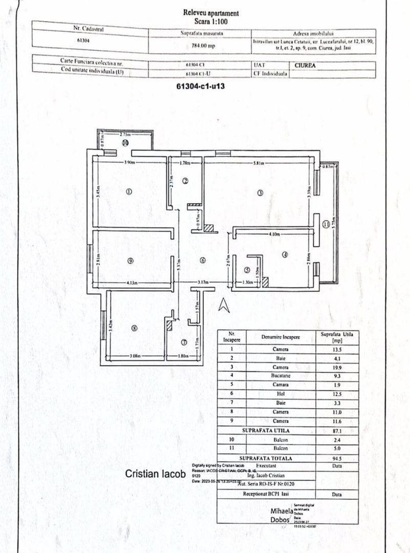 4 camere Lunca Cetățuii 2/4 95mp anvelopat 2025 Iași - Poză 6