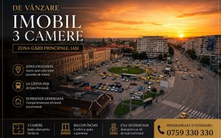 Apartament 3 camere zona Garii - 10 min Copou - Poză 1
