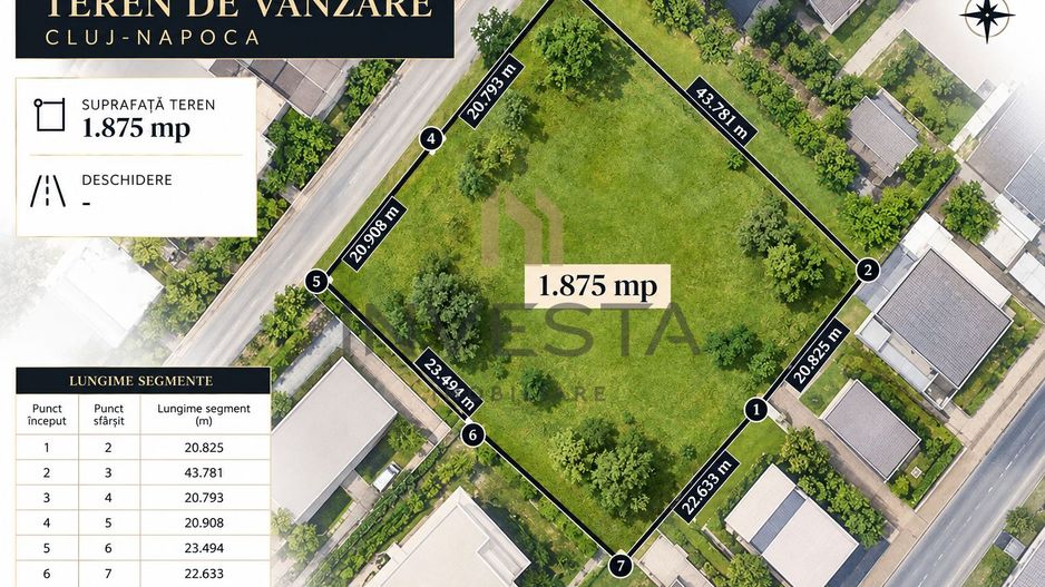 Teren de investitie 1.875 mp, zona Borhanci, Autorizare directa! - Poză 1