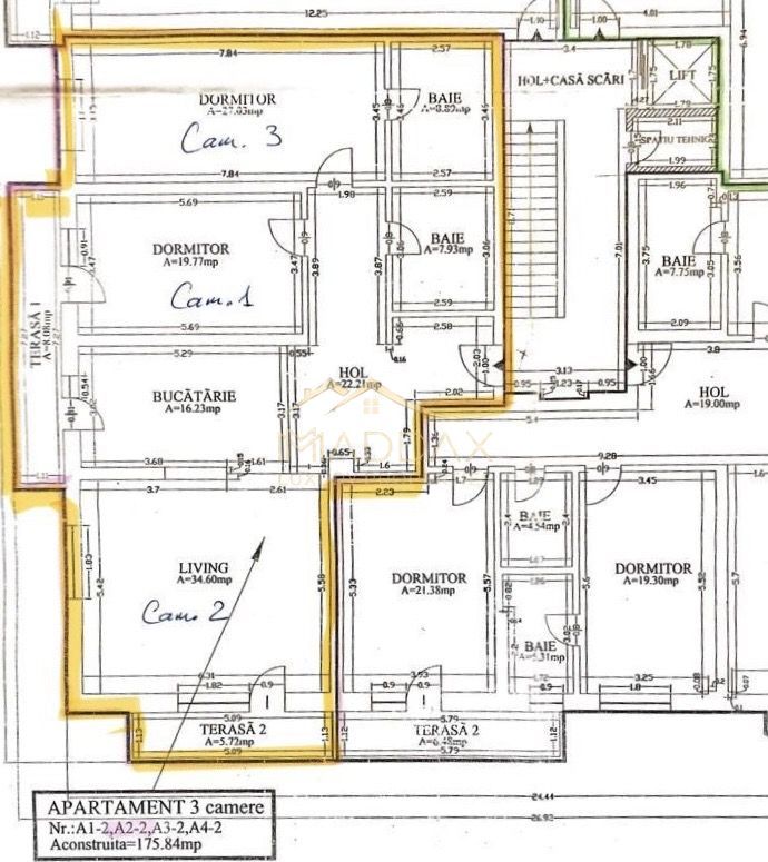 Apartament 3 Camere ***176mp***+ parcare subterana / Herăstrău-Nordului - Schiță 53