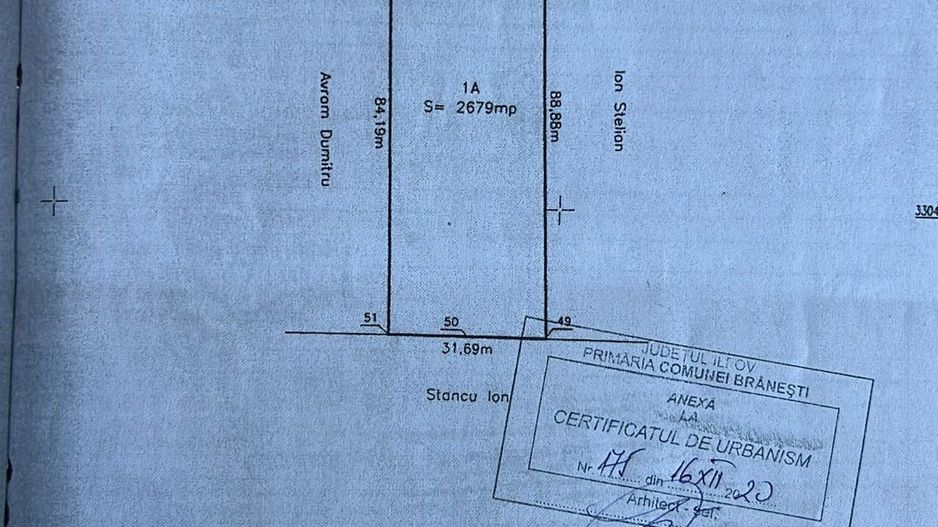 Teren intravilan 2.679 mp – Deschidere 30,47 la DN3 - Islaz, Branesti - Poză 4