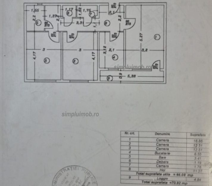 Decomandat spatios posibilitate centrala proprie 3 cam Obregia - Schiță 16