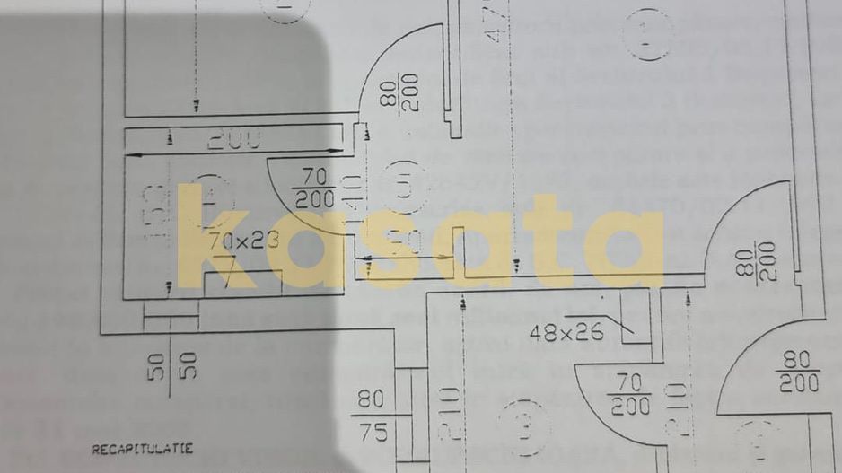 Apartament 2 camere 1 Decembrie 1918, etaj 7/10, bloc reabilitat - Schiță 11