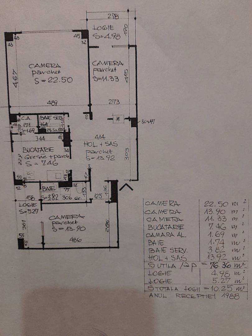 Apartament 3 camere 76mp Gheorgheni Cipariu - Poză 9