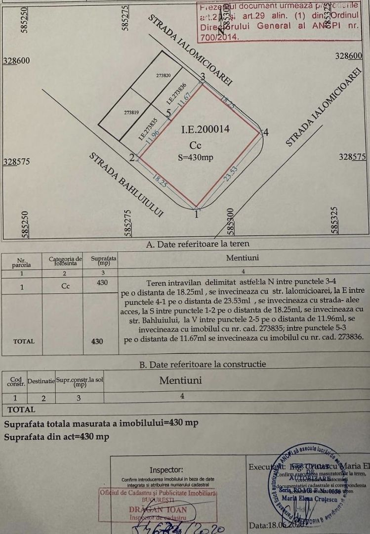 Teren intravilan construcții 430 mp dubla deschidere la strada! - Poză 2
