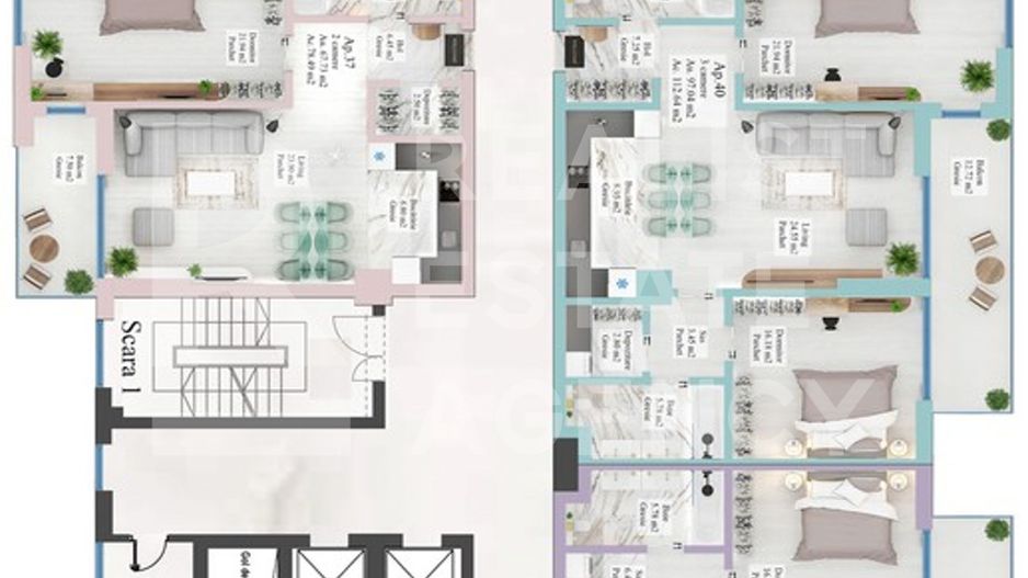 Apartament cu 2 camere de vânzare, Carpathia - Schiță 11