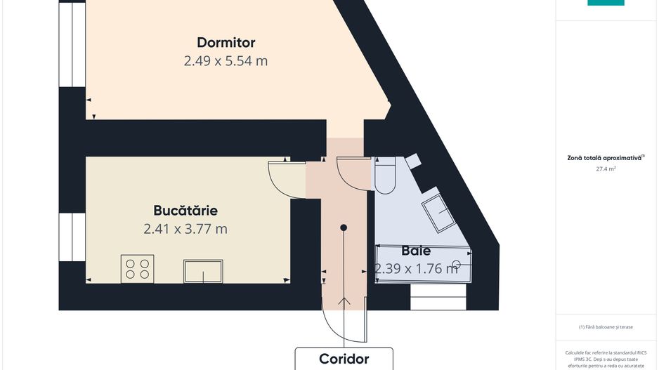 Garsonieră cochetă, ultracentrală, Știrbei Vodă - Poză 10
