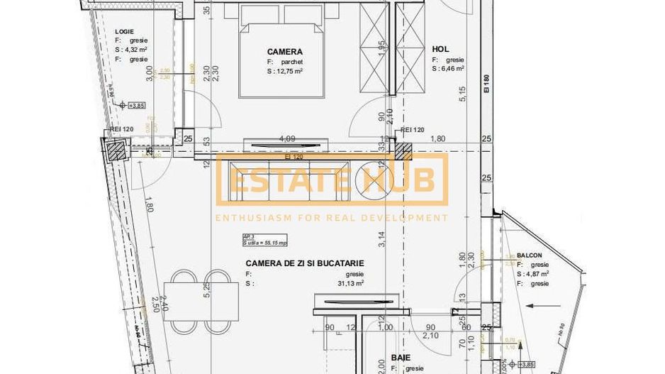 Apartament 2 camere FINISAT | zona Centrala | Comision 0% - Poză 2