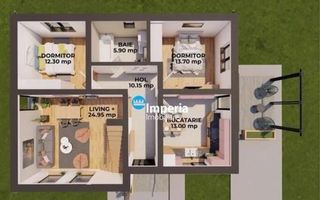 Casă nouă în Holboca, cartier Evelea Home - 3 camere, 118 mp construiți - Poză 8