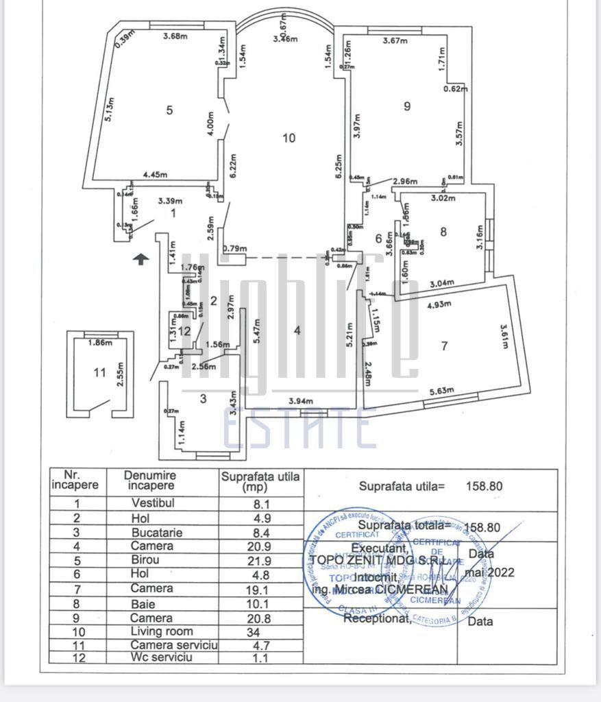 Proprietate de * * * * * cu 5 camere în zona Kiselef - Schiță 10