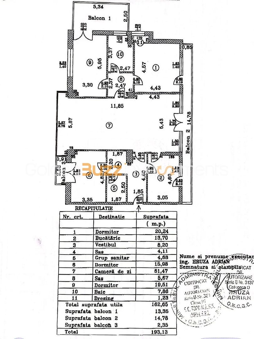Apartament Premium de 4 Camere | Herăstrău – Grand Residence - Schiță 7