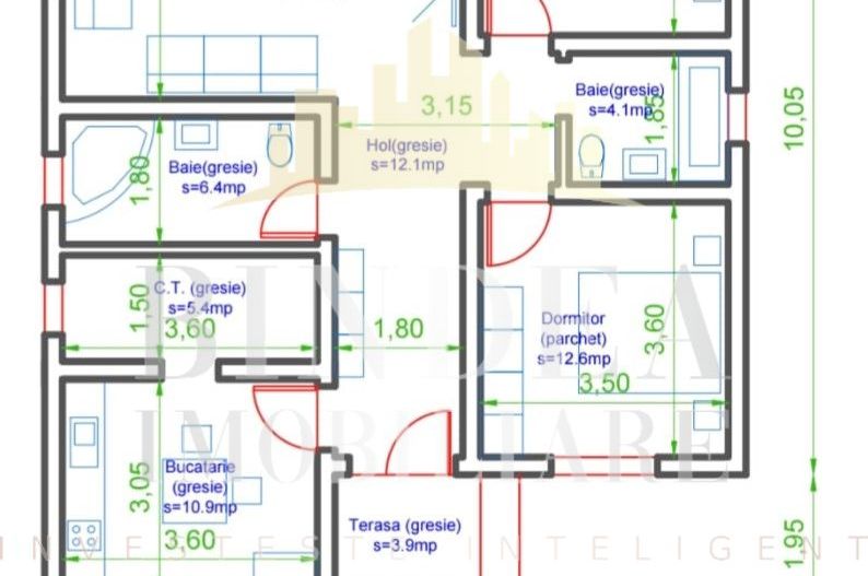 Casa individuala pe parter, 3 camere, 2 bai- Mosnita Noua, 640mp teren - Poză 3