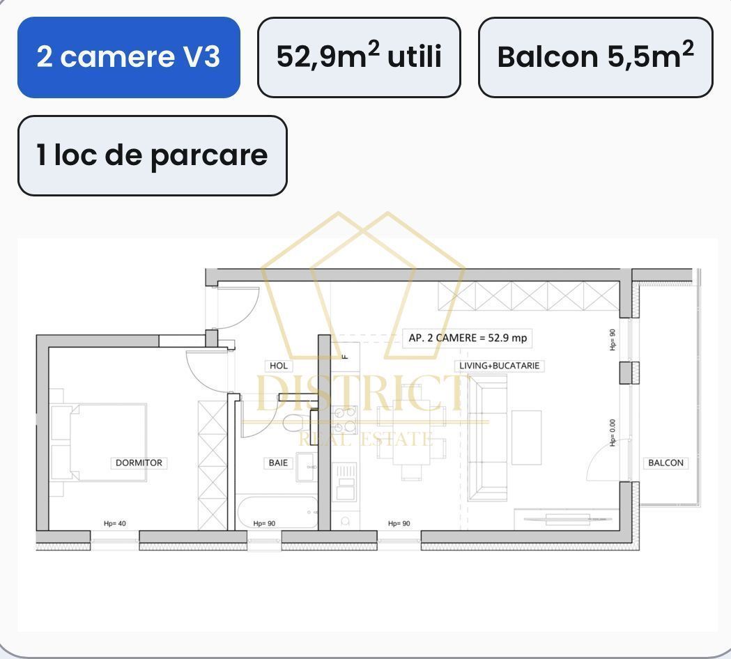 Apartament cu 2 camere | Etaj 1 | ESO - Poză 10