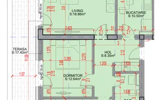 3 Camere | Parcare gratis | Parcul Teilor | Comision 0% Metrou Teclu - Schiță 15