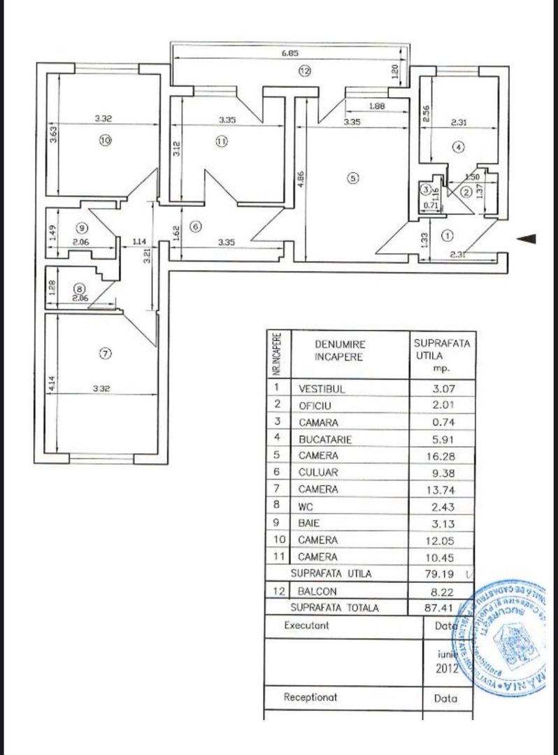 AP. 4 CAMERE BUCURESTII NOI, CENTRALA, RENOVAT, METROU, COMISION 0% - Schiță 12