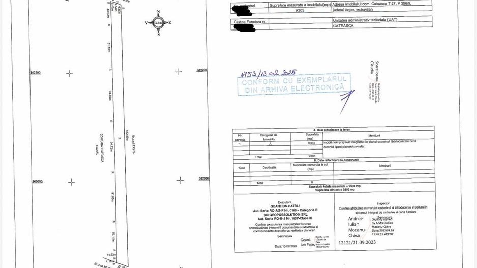 Teren investitional 9.303 mp | Proximitate Autostrada A1 | Cateasca - Poză 2