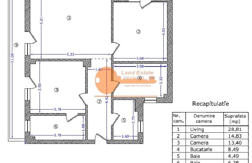 Apartament de Lux cu 3 Camere – 85 mp utili + Terasă 18 mp - Schiță 10