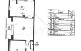 Sagului-Turist, etaj intermediar, decomandat - Schiță 13