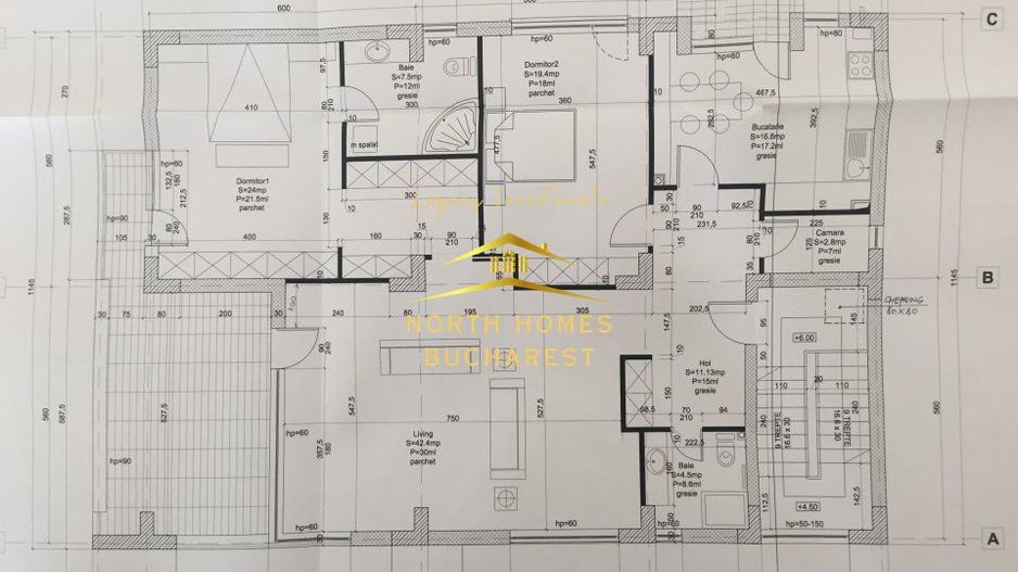Penthouse 3 camere imens cu terasa generoasa in vila  Baneasa - Poză 15