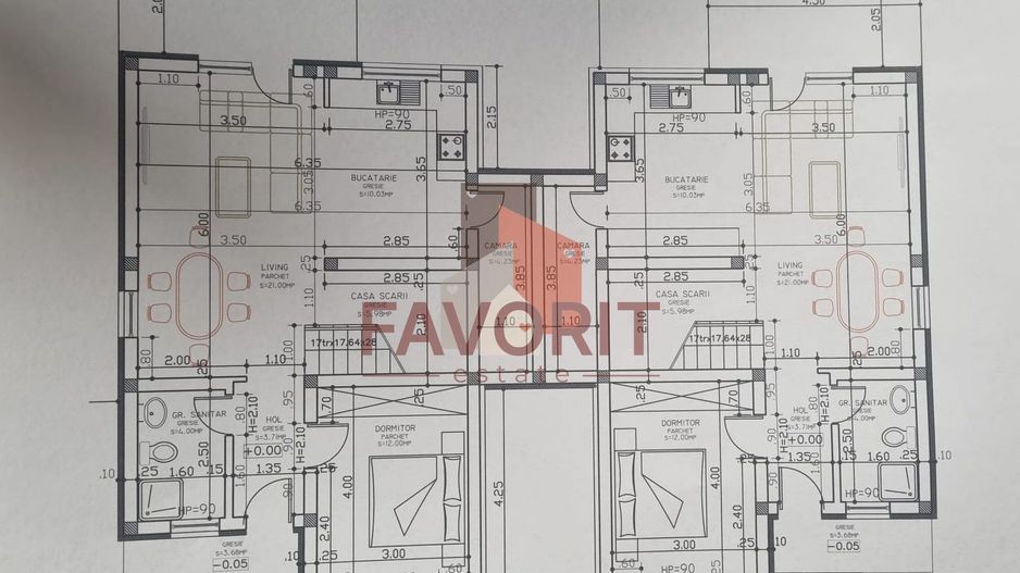 Duplex despartit | 4 camere | Asfalt si toate utilitatile | Zona excelenta - Schiță 11