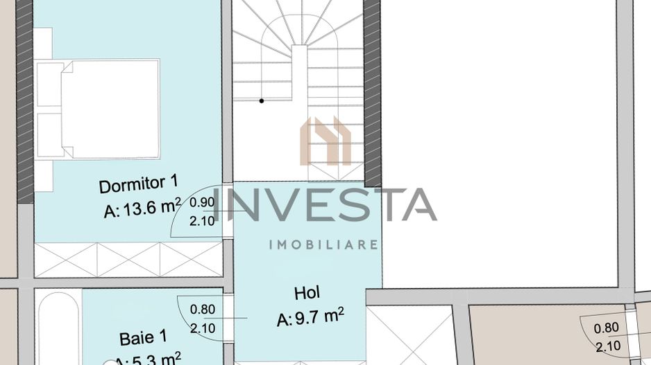 Apartament 2 camere, Marasti – zona The Office, proiect premium - Schiță 3