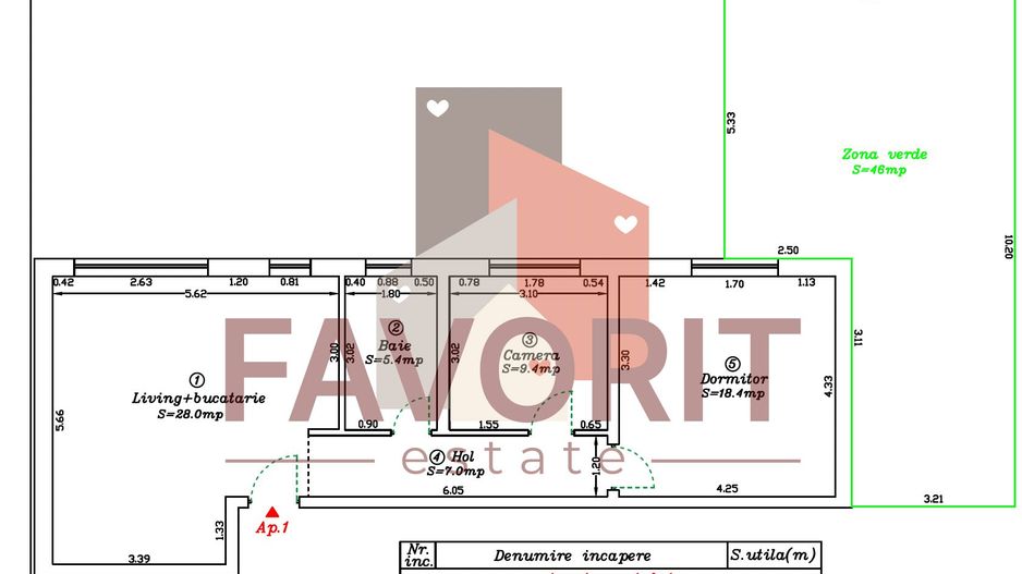 Finisaje la alegere. Gradina proprie de 46 mp. 2 locuri de parcare in CF - Schiță 12
