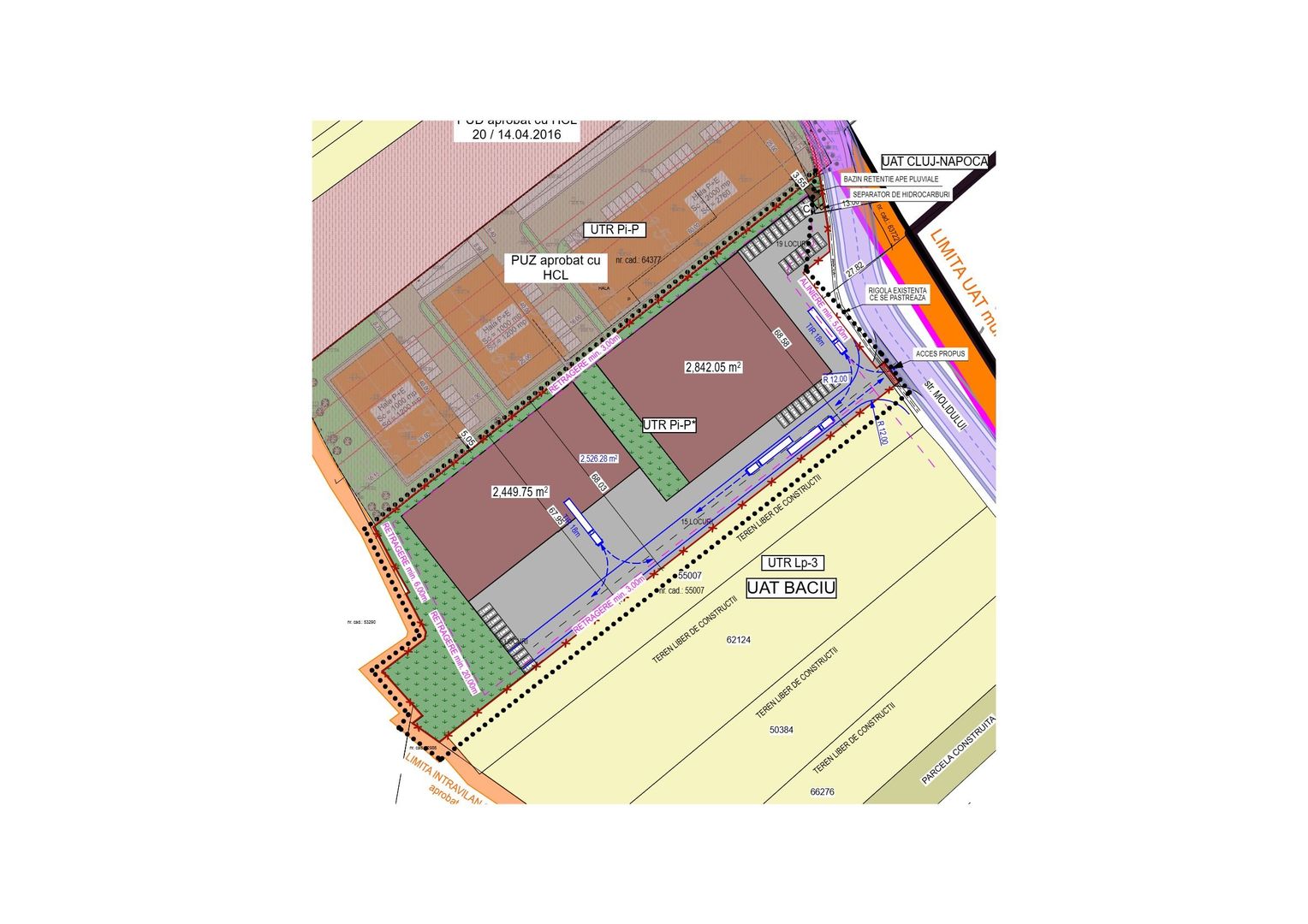 Proiect doua hale 5291 mp PUZ aprobat Baciu - Poză 1