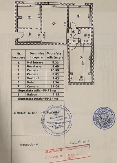 Comision 0 % 3 Camere Metrou  Renovat  Total  L341 - Poză 3