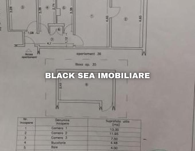 Apartament 3 camere– zona Km 4-5, Constanța - Boxa - Ocazie - Poză 1