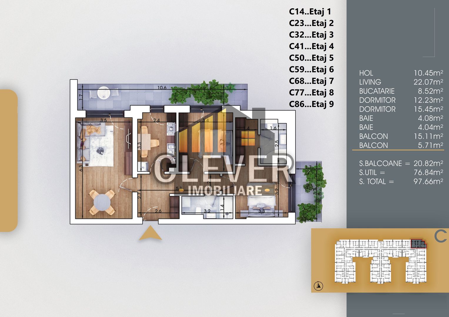 3 Camere-700m Metrou N. Teclu -Suprafata Generoasa Sector 3 - Poză 1