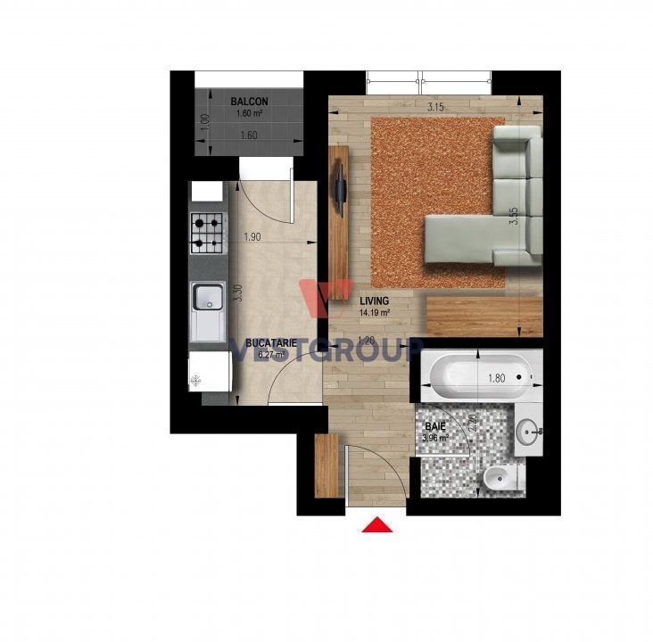 Apartamente 2 camere Weiner 12 Residence Militari Direct Dezvoltator - Poză 10