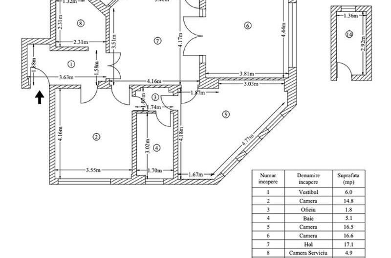 CISMIGIU - Stirbei | 4 Camere Parter pretabil Notariat Cabinet Avocat - Poză 13