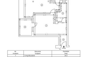 Apartament 2 camere Otopeni 60 mp | prima închiriere | bloc nou, parcare - Schiță 12