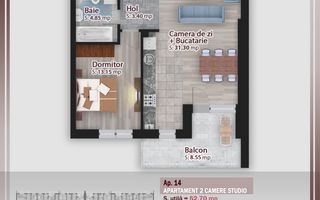 Apartament 2 camere  -oferta lansare proiect Pallady - Schiță 11