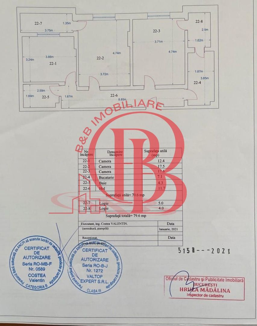 Apartament 3 camere Theodor Pallady  Parcare Inclusa - Schiță 16