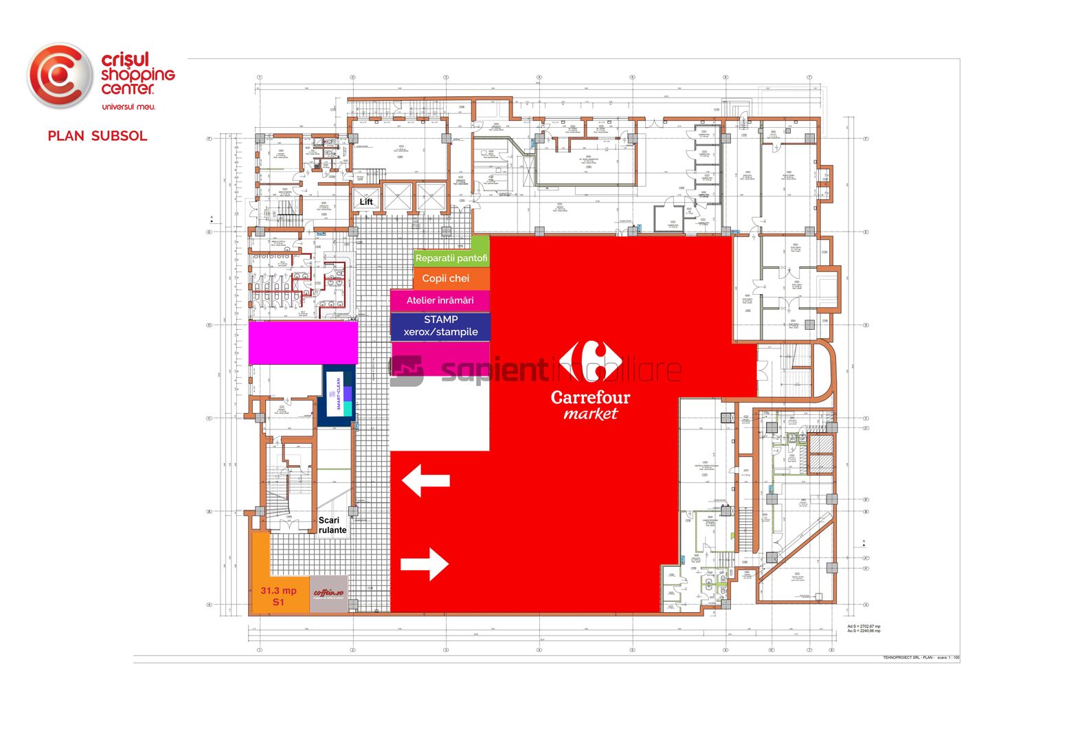 Sapient | Spatii comerciale in centrul comercial - Crisul Center - Poză 3