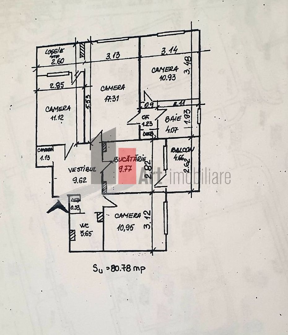 Apartament 4 camere Ghencea - Schiță 10